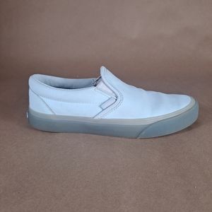 Vans Off The Wall Premium Mint Green  Gum Sole Womans Slip On  Size 7.5